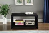 Cleo Contemporary Night Stand – Stylish Velvet Upholstered Design with Open Shelf for Storage