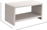 Cleo Contemporary Night Stand – Stylish Velvet Upholstered Design with Open Shelf for Storage