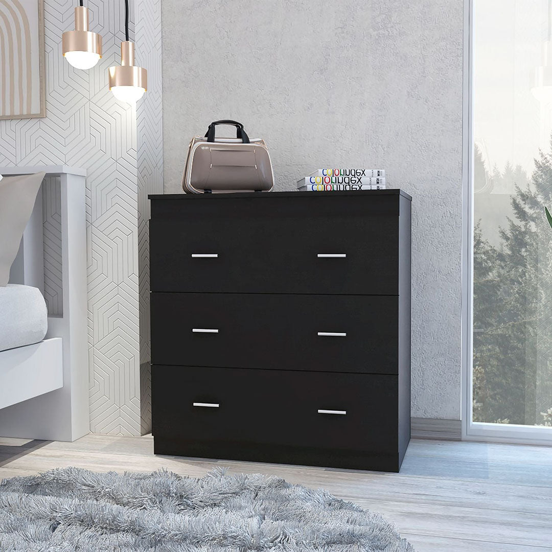 Classic Three Drawer Dresser, Superior Top, Handles