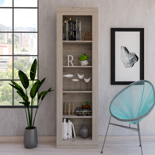 Poros Bookcase, Five Shelves, Vertical Design