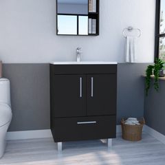 Essential Single Bathroom Vanity, One Draw, Double Door Cabinet