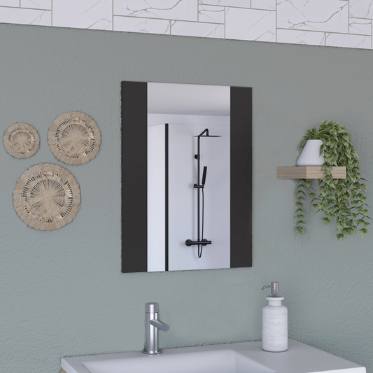TUHOME Mirror Madrid, Rectangular Wall Mirror with Looking Glass, Modern Decorative Accent for Bedroom, Bathroom or Entryway, Space-Enhancing Home Décor with Contemporary Framing