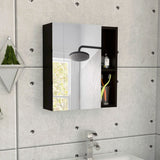 Tuhome Labelle Medicine Cabinet with Mirrored Single Door, Five Internal Shelves, Open Display Storage and Modern Wall-Mounted Design for Organized, Accessible and Stylish Bathroom Essentials Management