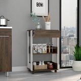 Verona Kitchen Caret, Three Shelves, Four Casters
