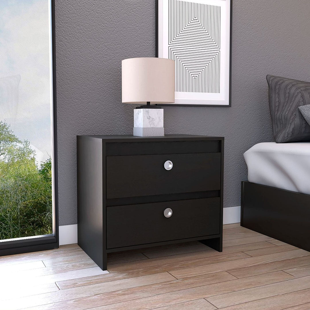 Idaly Nightstand, Superior Top, Two Drawers