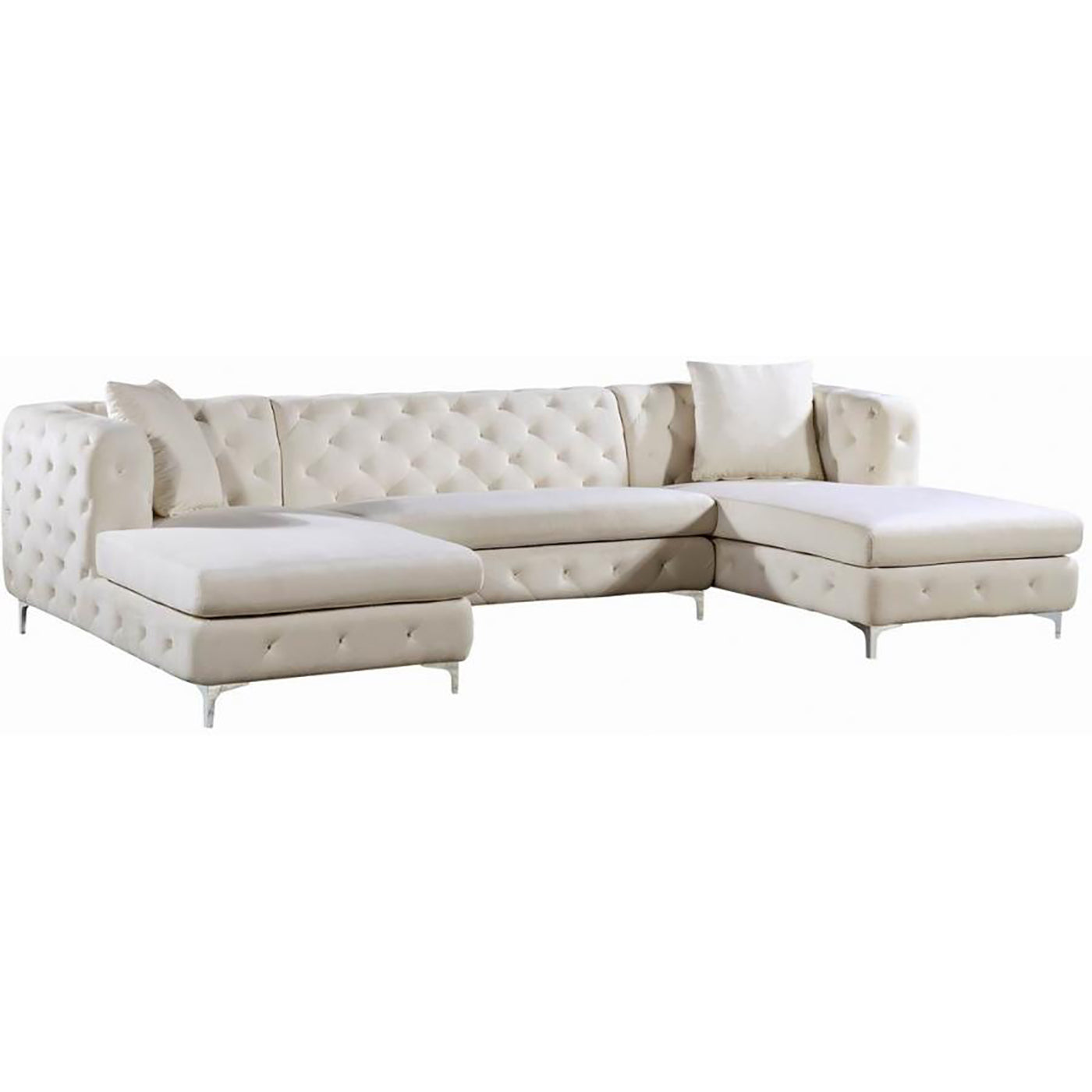 Gail Velvet 3pc. Sectional