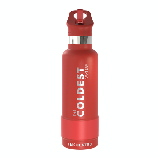 Sports Water Bottle Crimson Red