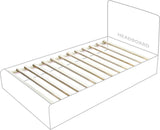 Crosby Mid Century Modern Bed with Elegant Linen Upholstery and Stylish Gold & Chrome Legs