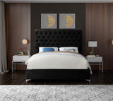 Cruz Luxurious Velvet Bed with Tufted Headboard and Contemporary Design for Stylish Bedrooms