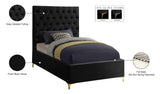 Cruz Luxurious Velvet Bed with Tufted Headboard and Contemporary Design for Stylish Bedrooms