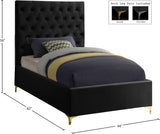 Cruz Luxurious Velvet Bed with Tufted Headboard and Contemporary Design for Stylish Bedrooms