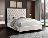 Cruz Luxurious Velvet Bed with Tufted Headboard and Contemporary Design for Stylish Bedrooms