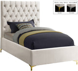 Cruz Luxurious Velvet Bed with Tufted Headboard and Contemporary Design for Stylish Bedrooms
