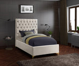 Cruz Luxurious Velvet Bed with Tufted Headboard and Contemporary Design for Stylish Bedrooms