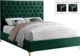 Cruz Luxurious Velvet Bed with Tufted Headboard and Contemporary Design for Stylish Bedrooms
