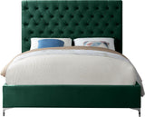 Cruz Luxurious Velvet Bed with Tufted Headboard and Contemporary Design for Stylish Bedrooms