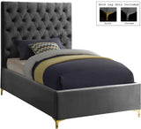 Cruz Luxurious Velvet Bed with Tufted Headboard and Contemporary Design for Stylish Bedrooms