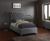 Cruz Luxurious Velvet Bed with Tufted Headboard and Contemporary Design for Stylish Bedrooms
