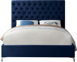 Cruz Luxurious Velvet Bed with Tufted Headboard and Contemporary Design for Stylish Bedrooms