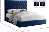 Cruz Luxurious Velvet Bed with Tufted Headboard and Contemporary Design for Stylish Bedrooms