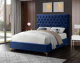 Cruz Luxurious Velvet Bed with Tufted Headboard and Contemporary Design for Stylish Bedrooms