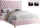 Cruz Luxurious Velvet Bed with Tufted Headboard and Contemporary Design for Stylish Bedrooms