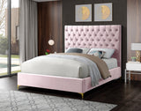 Cruz Luxurious Velvet Bed with Tufted Headboard and Contemporary Design for Stylish Bedrooms