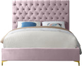 Cruz Luxurious Velvet Bed with Tufted Headboard and Contemporary Design for Stylish Bedrooms