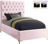 Cruz Luxurious Velvet Bed with Tufted Headboard and Contemporary Design for Stylish Bedrooms