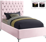Cruz Luxurious Velvet Bed with Tufted Headboard and Contemporary Design for Stylish Bedrooms