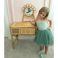 Jessie Kids Rattan Vanity and Chair