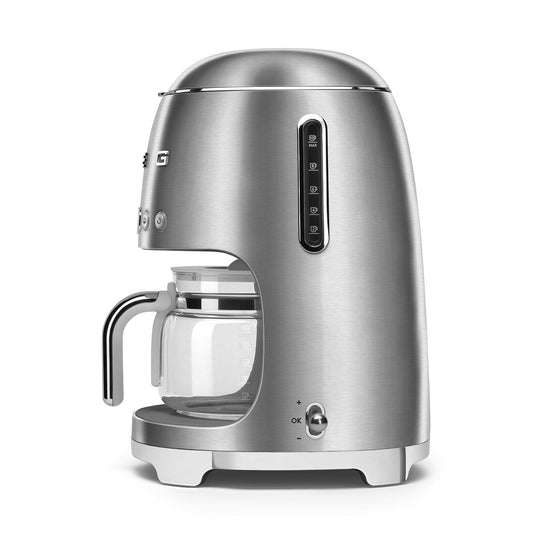 Retro-Style Drip Coffee Machine (10 Cups) - Stainless Steel