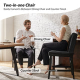 Leo Modern Upholstered Counter Stool quick shift to Dining Chair