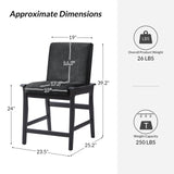 Leo Modern Upholstered Counter Stool quick shift to Dining Chair
