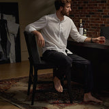 Leo Modern Upholstered Counter Stool quick shift to Dining Chair