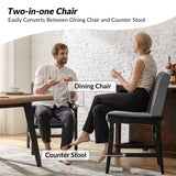 Leo Modern Upholstered Counter Stool quick shift to Dining Chair