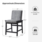 Leo Modern Upholstered Counter Stool quick shift to Dining Chair