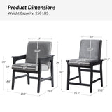 Leo Modern Upholstered Counter Stool quick shift to Dining Chair