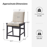 Leo Modern Upholstered Counter Stool quick shift to Dining Chair