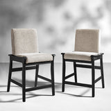 Leo Modern Upholstered Counter Stool quick shift to Dining Chair