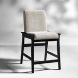 Leo Modern Upholstered Counter Stool quick shift to Dining Chair