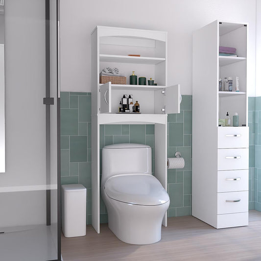 Valetta Over The Toilet Double Door Cabinet, Two Shelves