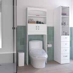 Valetta Over The Toilet Double Door Cabinet, Two Shelves