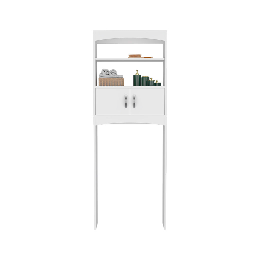 Valetta Over The Toilet Double Door Cabinet, Two Shelves