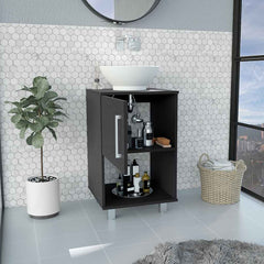 Pittsburgh Single Bathroom Vanity, One Open Shelf, Single Door Cabinet