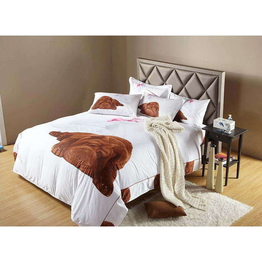 BDS Queen Size Duvet Cover Sheets Set, Sleepy