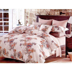 BDS Dolce Mela Queen Size 6 Piece Duvet Cover Set, Abloom