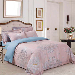 BDS Dolce Mela Bedding - Ancona, Luxury Jacquard King size Duvet Cover Set