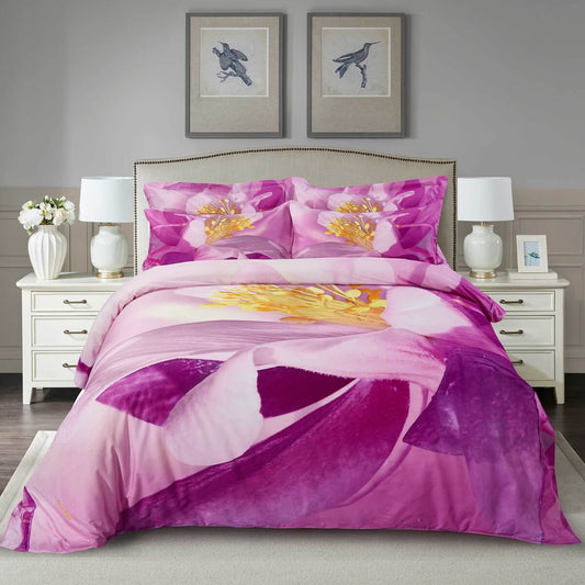 BDS Duvet Cover Set, King Size Floral Bedding, Dolce Mela - June