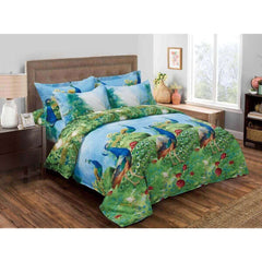 BDS Duvet Cover Set, Queen size Pictorial Bedding, Dolce Mela - Peafowl